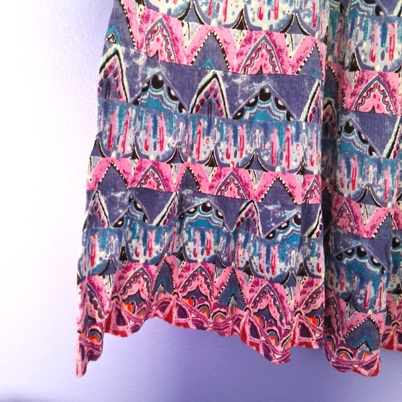 Vintage Oso Casuals Maxi Skirt Boho Full Cotton Purple Pink Fairy Gypsy Flare XL - Picture 6 of 12